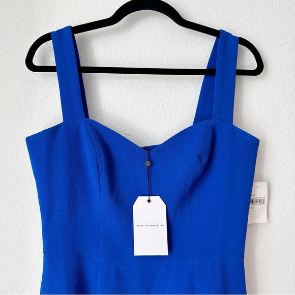 NWT Dress The Population Nicole Midi Dress in Electric Blue sz M - Picture 4 of 8